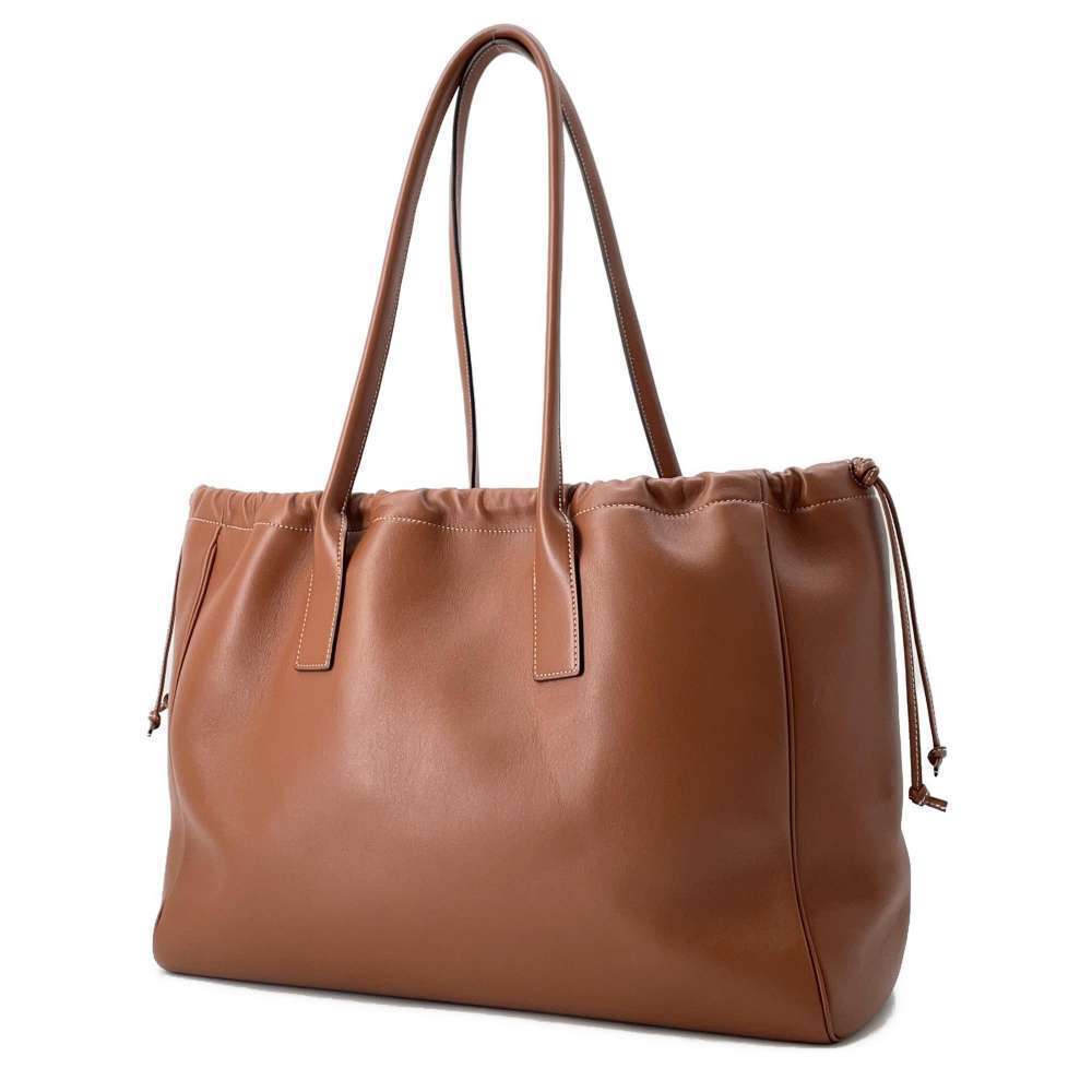 Celine Cabas Drawstring Tote Bag Cuir Triomphe Leather Shoulder - Picture 2 of 12